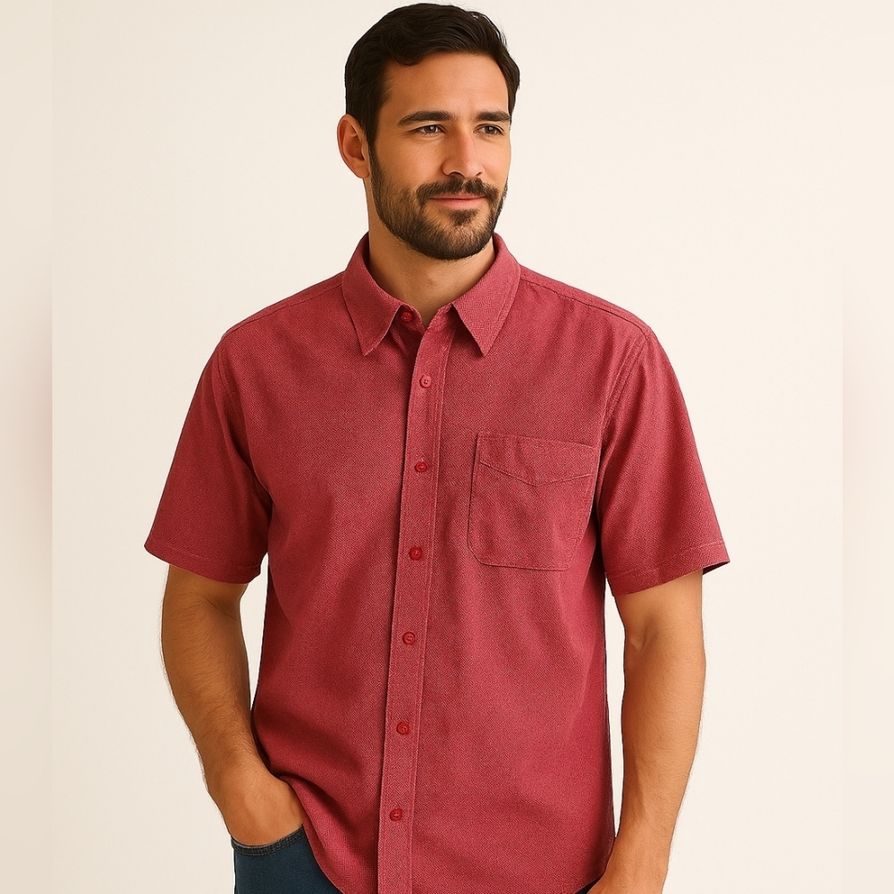 Red short sleeves 3X shirt. Air Walk. - Picture 6 of 6